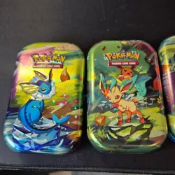 Pokemon Prismatic Evolutions EMPTY Mini Tins x7 - Image 2