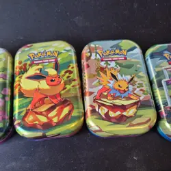 Pokemon Prismatic Evolutions EMPTY Mini Tins x7 - Image 4