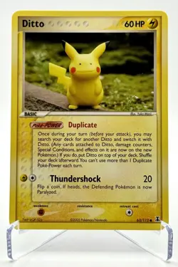 2005 Pokemon EX Delta Species Ditto (Pikachu) 63/113 Vintage Rare TCG 🔥 - Image 1