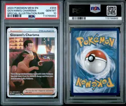 2023 POKEMON EN-151 SPECIAL ILLUSTRATION RARE #204 GIOVANNI'S CHARISMA PSA 10 - Image 3