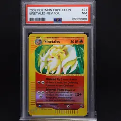 PSA 7 Ninetales 21/165 Expedition 2002 WOTC Reverse Holo Rare Graded Pokemon TCG - Image 1