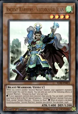 Ancient Warriors - Virtuous Liu Xuan - Ultra Rare 1st Ed IGAS-EN011 LP YuGiOh - Image 1