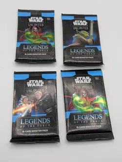 4 x Star Wars Unlimited Legends of the Force - 16 Card Booster Packs Sealed CCG - Image 2