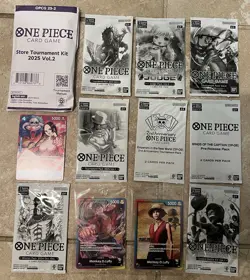 Large Lot Of One Piece Trading Card Promo Packs & Cards Sealed + Tournament Kit - Image 1