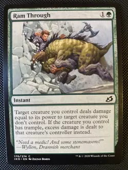 English - MTG Ram Through - Ikoria: Lair Of Behemoths - Image 1