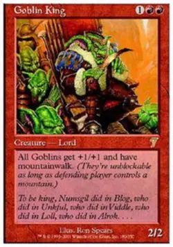 1x Goblin King Moderate Play MTG Magic - Kid Icarus - - Image 1