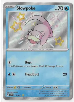 Slowpoke 116/091 SV Paldean Fates Shiny Rare Pokemon TGC - NM - Image 1