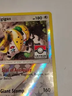 Regigigas 4th Place 84/111 Reverse Holo League Challenge Promo Pokemon TCG - Image 3