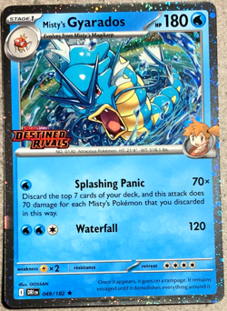 Pokemon Destined Rivals Misty's Gyarados Stamped Promo 49 /182 - Image 1