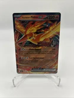 031/182 Team Rocket's Moltres ex Destined Rivals Stamp UPC Promo Pokemon TCG - Image 1