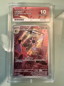 Pokemon TCG Lileep IR 145/142-STELLAR Crown Scarlet Violet ACE 10 English - Image 1