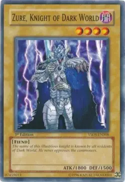 Zure, Knight of Dark World - YSDS-EN008 - Common - 1st Edition - Lightly Played - Image 1