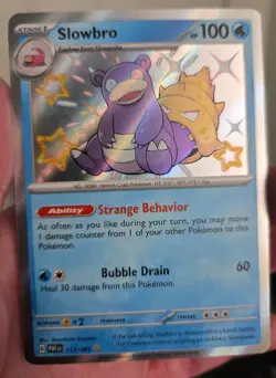 Pokemon TCG Slowbro 117/091 SV Paldean Fates Shiny Rare Card NM/M Condition - Image 1