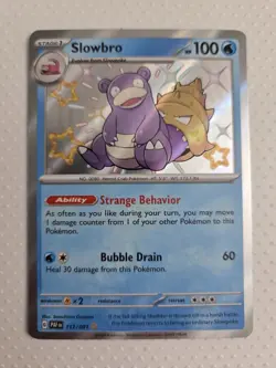 Pokemon TCG Slowbro 117/091 SV Paldean Fates Shiny Rare Card NM/M Condition - Image 2