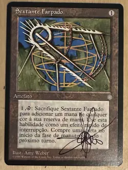 MTG ARTIST PROOF Portuguese Barbed Sextant AP Art Sketch Amy WEBER Magic - Image 2
