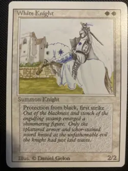 English - MTG White Knight - Revised (3rd) Edition - Image 1