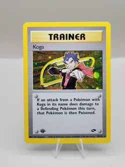 Pokemon 1st Edition Gym Challenge Koga Trainer Holo 19/132 - Image 1