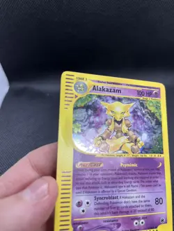Pokemon TCG - Alakazam 001/165 Expedition 2002 Base Set Holo Rare e-reader - Image 3