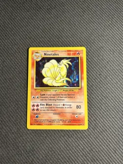Pokemon TCG Ninetales 12/102 Base Set Holo Rare MP - Image 3