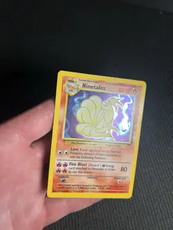 Pokemon TCG Ninetales 12/102 Base Set Holo Rare MP - Image 5