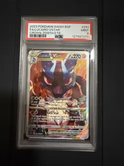Lucario VSTAR SWSH291 (Pokemon 2023) PSA 9 - English Black Star Promo - Image 1