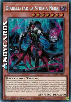 DIABELLSTAR LA STREGA NERA (The Black Witch) Segreta • RA03 IT032 • 1Ed • Yugioh - Image 1