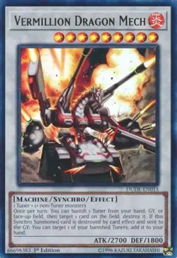 Yugioh! Vermillion Dragon Mech - DUDE-EN015 - Ultra Rare - 1st Edition Near Mint - Image 1