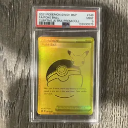 Pokemon Poke Ball SWSH146 Gold Celebrations Card Anniversary Edition - Image 1