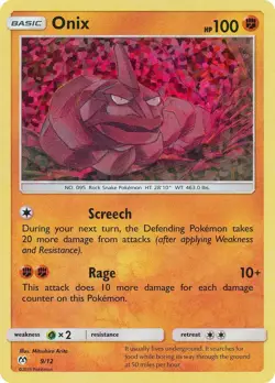Onix 9/12 McDonald's 2019 Pokemon Card LP - Image 1