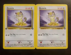 Pokemon Meowth 56/64 Jungle 2 Card Lot - Image 1