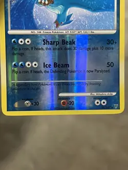 Pokemon TCG Articuno 2009 Supreme Victors 16/147 Reverse Holo Rare Card LP - Image 4
