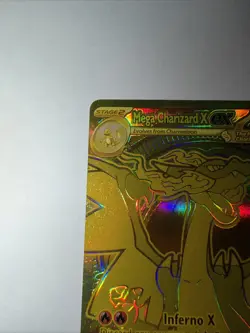 Mega Charizard X EX Phantasmal Flames 130/94 Mega Ultra Rare Gold Card In Hand - Image 4