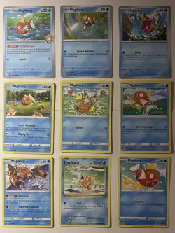 Pokemon TCG Magikarp Collection From 9 Different Art/Set English Cards NM - Image 1