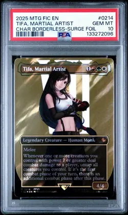 2025 MTG FINAL FANTASY COMMANDER SURGE FOIL #0214 TIFA, MARTIAL ARTIST PSA 10 - Image 2