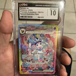 CGC 10 GEM MINT - SYLVEON EX - PRE EN 156/131 SIR Pokemon Prismatic Evolutions - Image 1