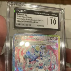CGC 10 GEM MINT - SYLVEON EX - PRE EN 156/131 SIR Pokemon Prismatic Evolutions - Image 5