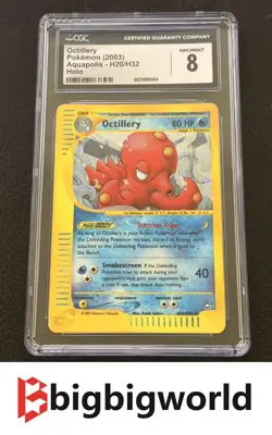 CGC 8 Pokemon Aquapolis Octillery Holo H20/H30 - Image 1