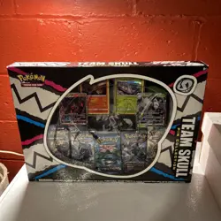 Pokemon TCG Team Skull Pin Collection Box Sealed Evolutions Burning Shadows - Image 1