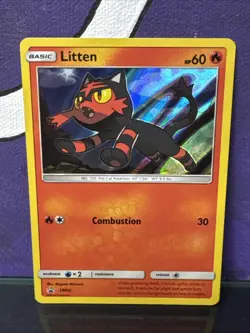 Pokemon S&M Promotional/Promo Holo Litten SM02 Black Star NM/VLP - Image 1