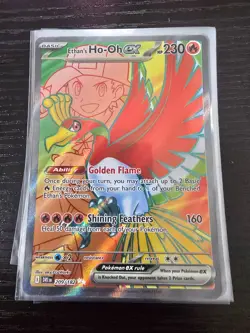 Ethan's Ho-oh ex 209/182 Destined Rivals Pokemon Full Art NM - Image 1