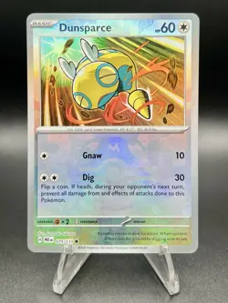 Pokemon TCG Dunsparce 079/131 Reverse Holo Master Ball Prismatic Evolutions - Image 1