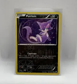 Pokemon TCG Purrloin RC13/RC25 MP 2013 Legendary Treasures Radiant Holo Rare! - Image 1