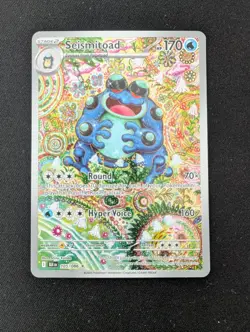 Seismitoad 105/086 Sv: Black Bolt Illustration Rare Holo Pokemon TCG IR - Image 1