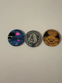Pokemon Trading Plastic holo shiny Flip Coins Lot Of 3 Chansey Kyogre Scorbunny - Image 3