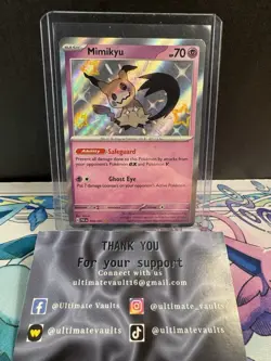 Pokemon TCG: Mimikyu 160/091 SV: Paldean Fates Holo NM - Image 1