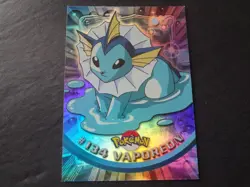 2000 Topps Pokemon Series 3 Rainbow Foil #134 Vaporeon TV Animation 1st Edition - Image 1