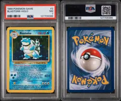 1999 Pokemon Base Set Game Blastoise Holo #2 PSA 7 NM - Image 1