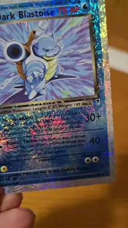 2002 Pokemon Legendary Collection Dark Blastoise 4/110 Reverse Holo Foil Rare - Image 2