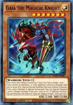 Gaia The Magical Knight MP21-EN097 Yu-Gi-Oh! 1st Edition Light Play - Image 1