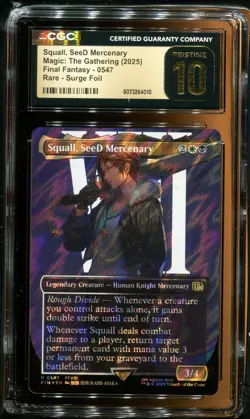 Squall, SeeD Mercenary (Borderless, Surge Foil) Final Fantasy - CGC Pristine 10 - Image 1